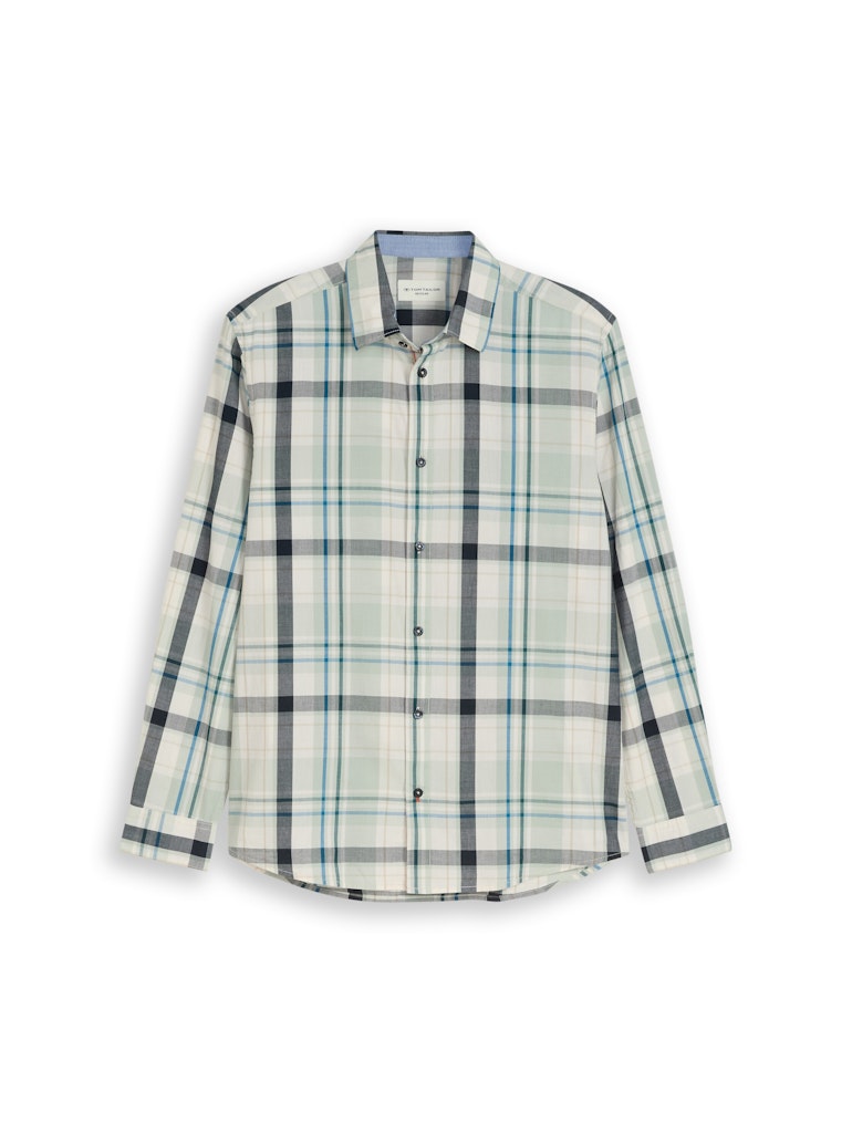 Tom Tailor Herren Hemden lang Soft Green Big