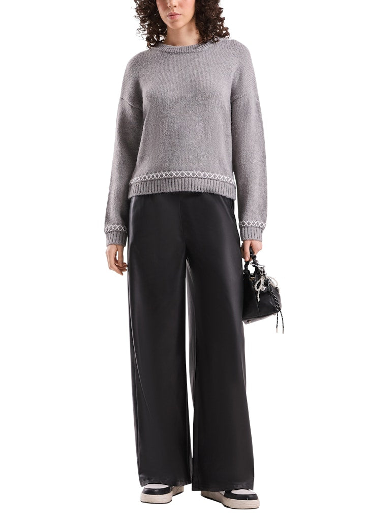 QS by S.Oliver Damen Pullover Grey/Black