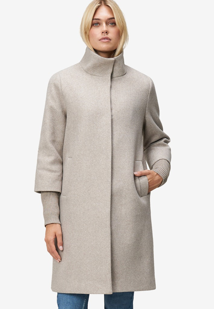 Zero Damen Mantel Taupe Melange