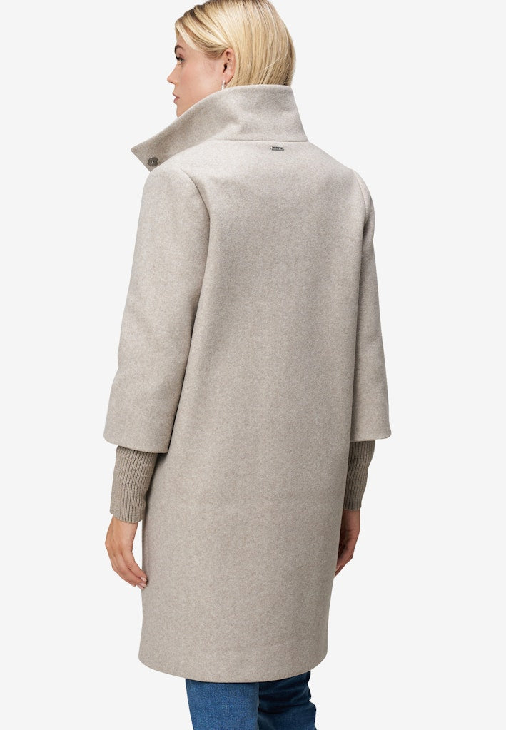 Zero Damen Mantel Taupe Melange