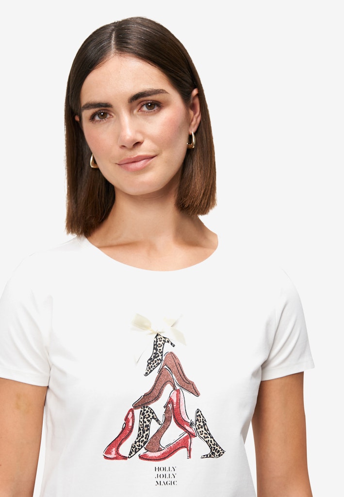 Zero Damen T-Shirts Patch Creamred