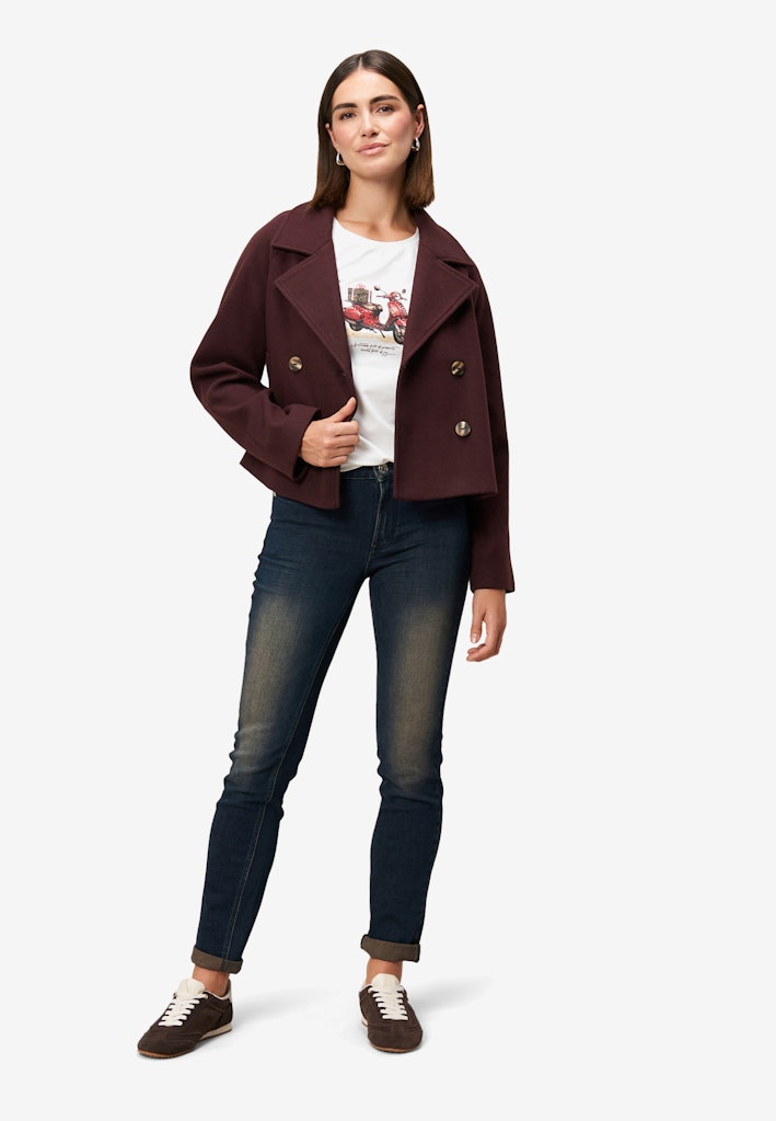 Zero Damen T-Shirts Patch Creamred