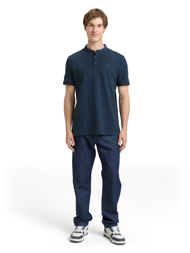 Tom Tailor denim Herren Polo-Shirts Blue Black Two