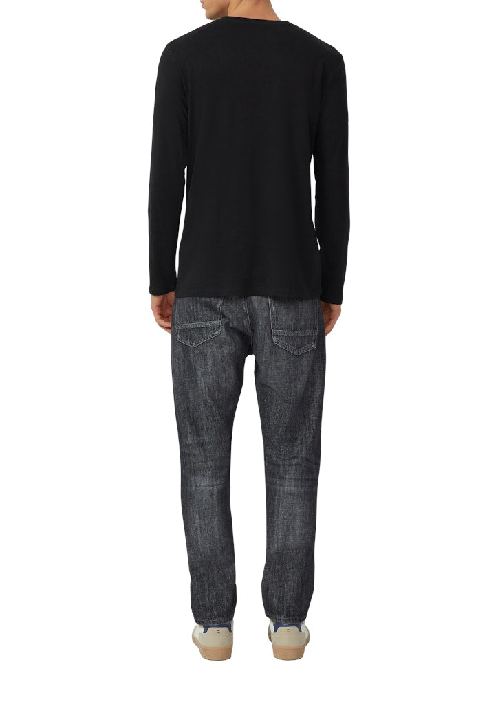 S. Oliver red Herren T-Shirts lang Grey/Black