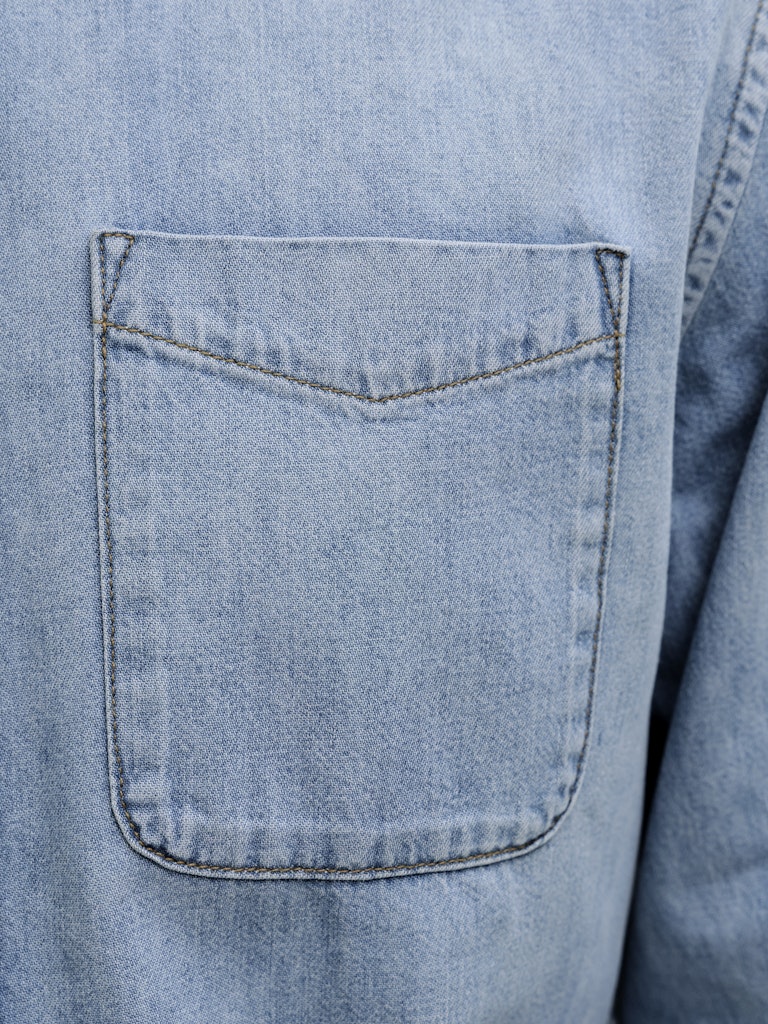 Jack & Jones Herren Hemden lang Blue Denim/Ligh