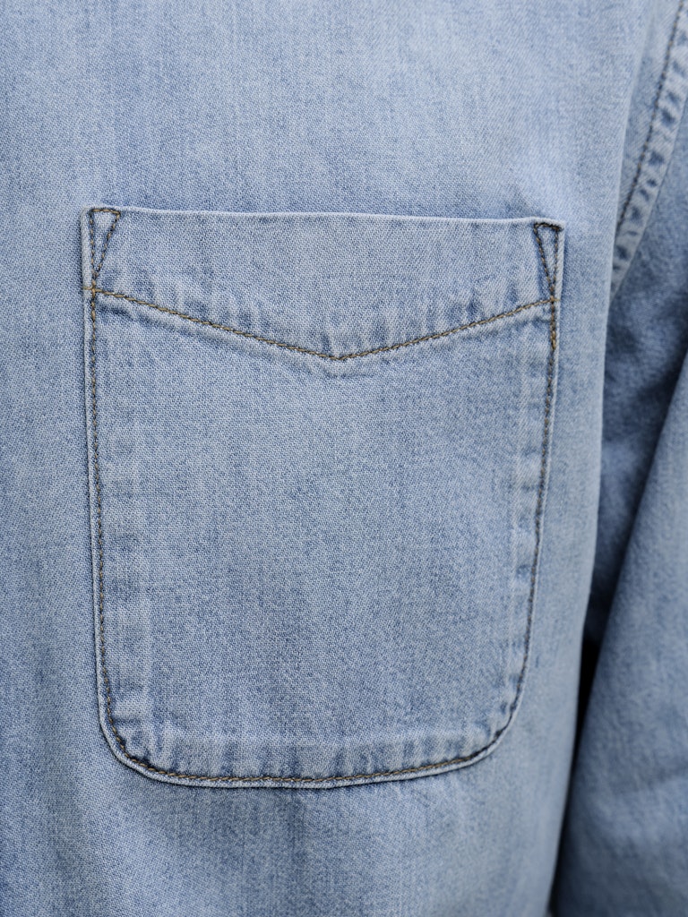 Jack & Jones Herren Hemden lang Blue Denim/Ligh