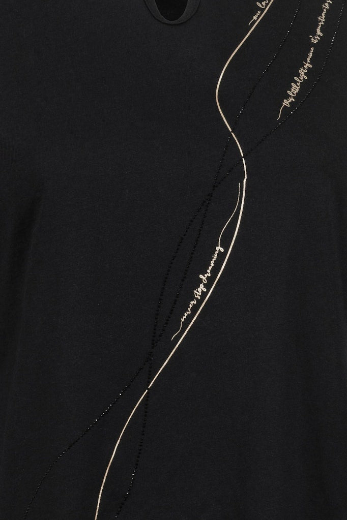 Soquesto Damen T-Shirts Schwarz