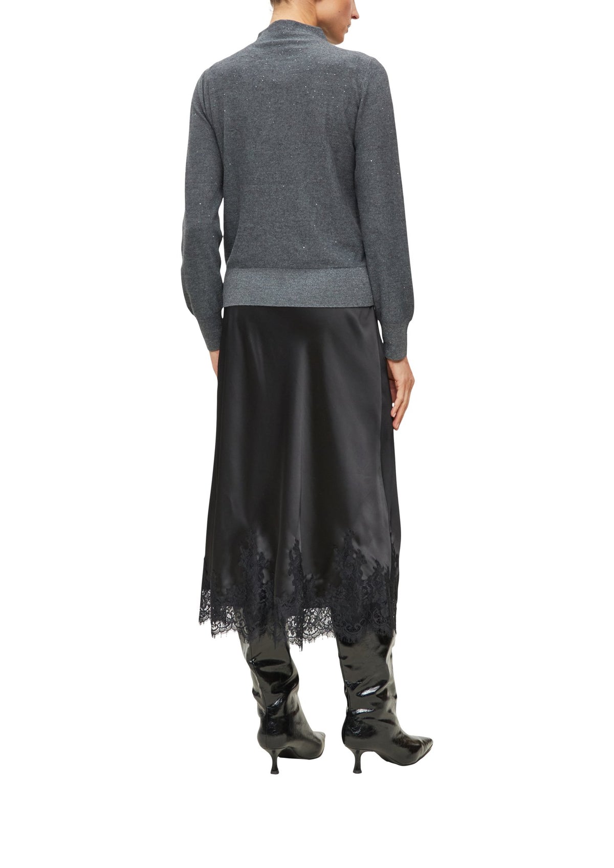 S. Oliver black Damen Strickjacken Grey/Black
