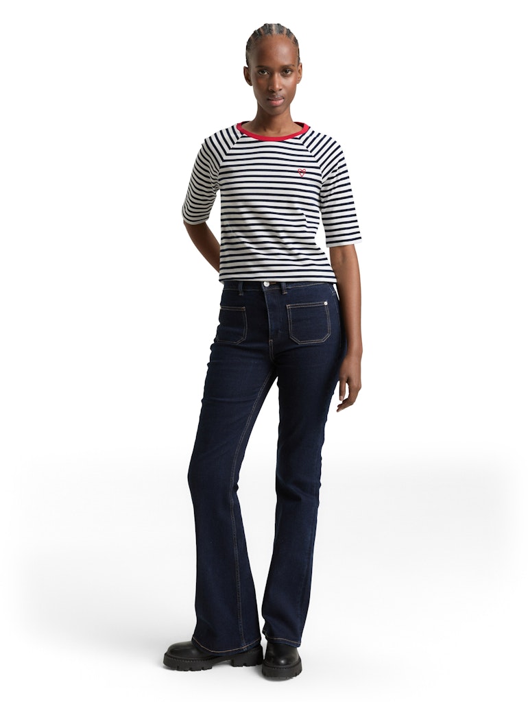 Tom Tailor denim Damen T-Shirts Navy White Stri