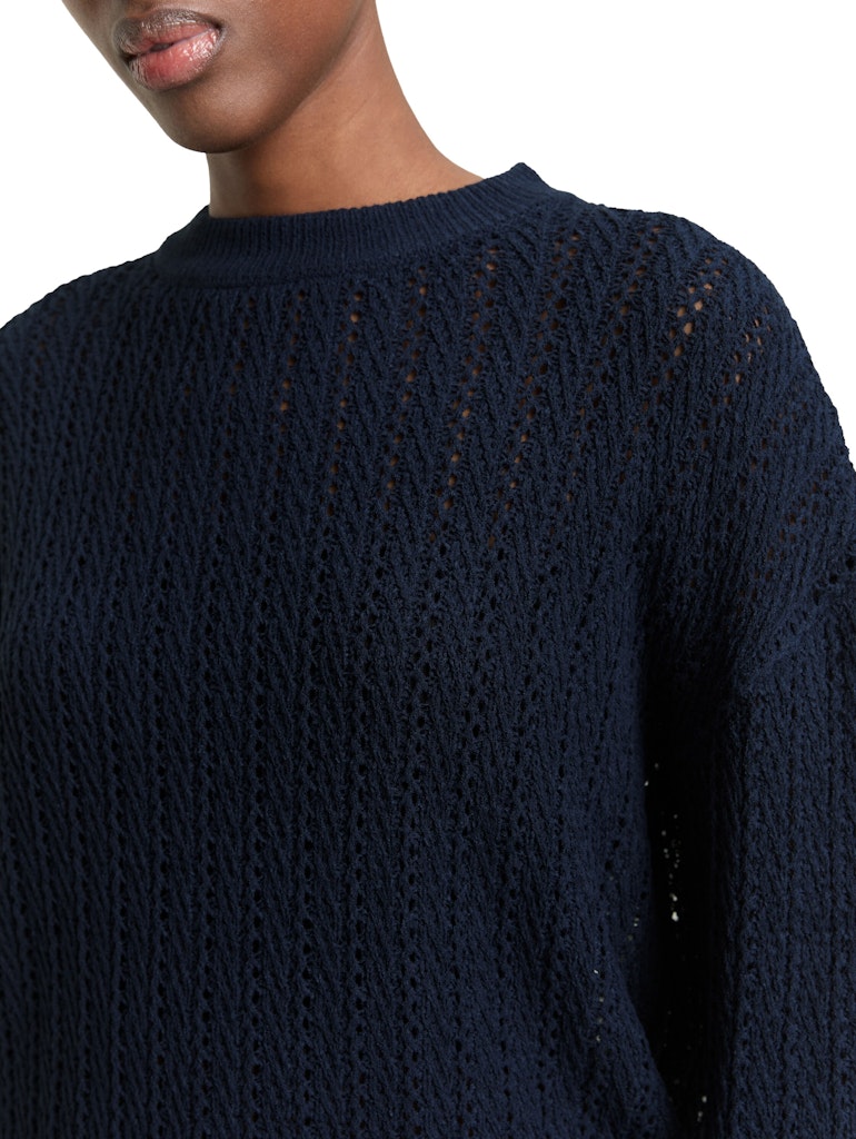 Tom Tailor denim Damen Pullover Sky Captain Blu