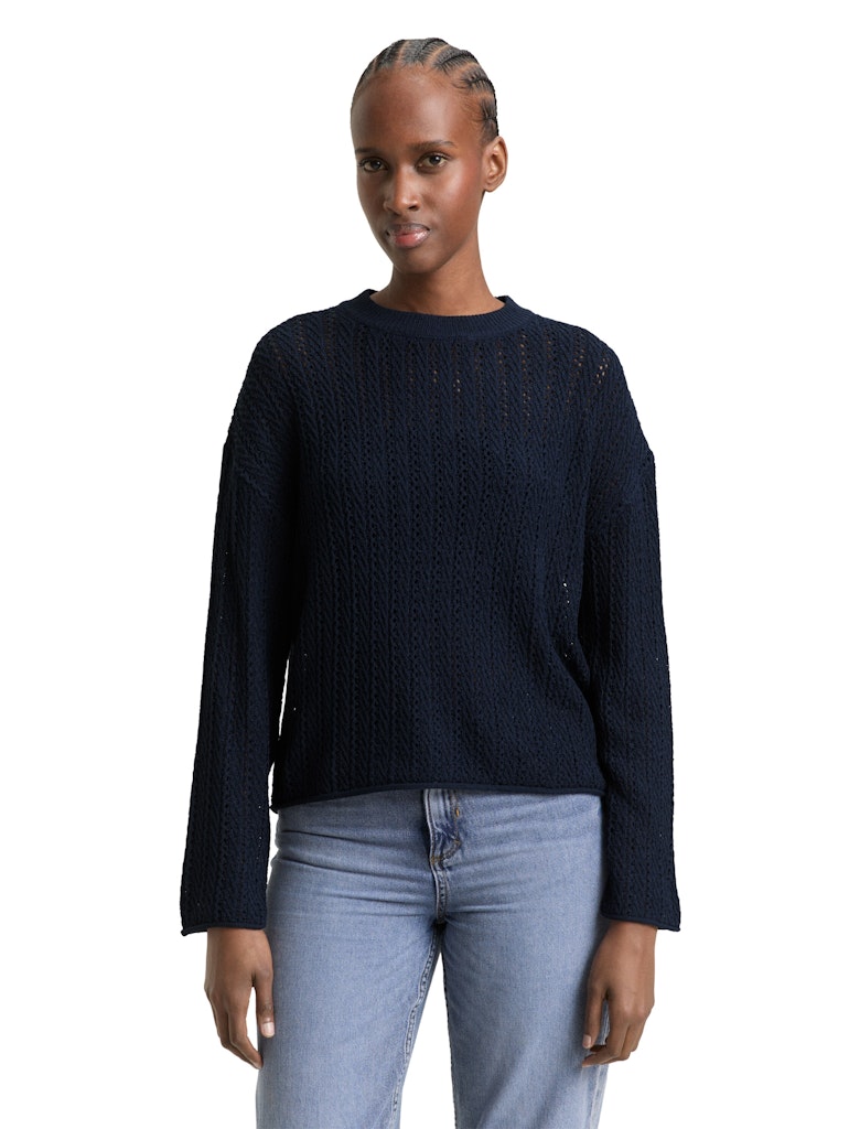 Tom Tailor denim Damen Pullover Sky Captain Blu