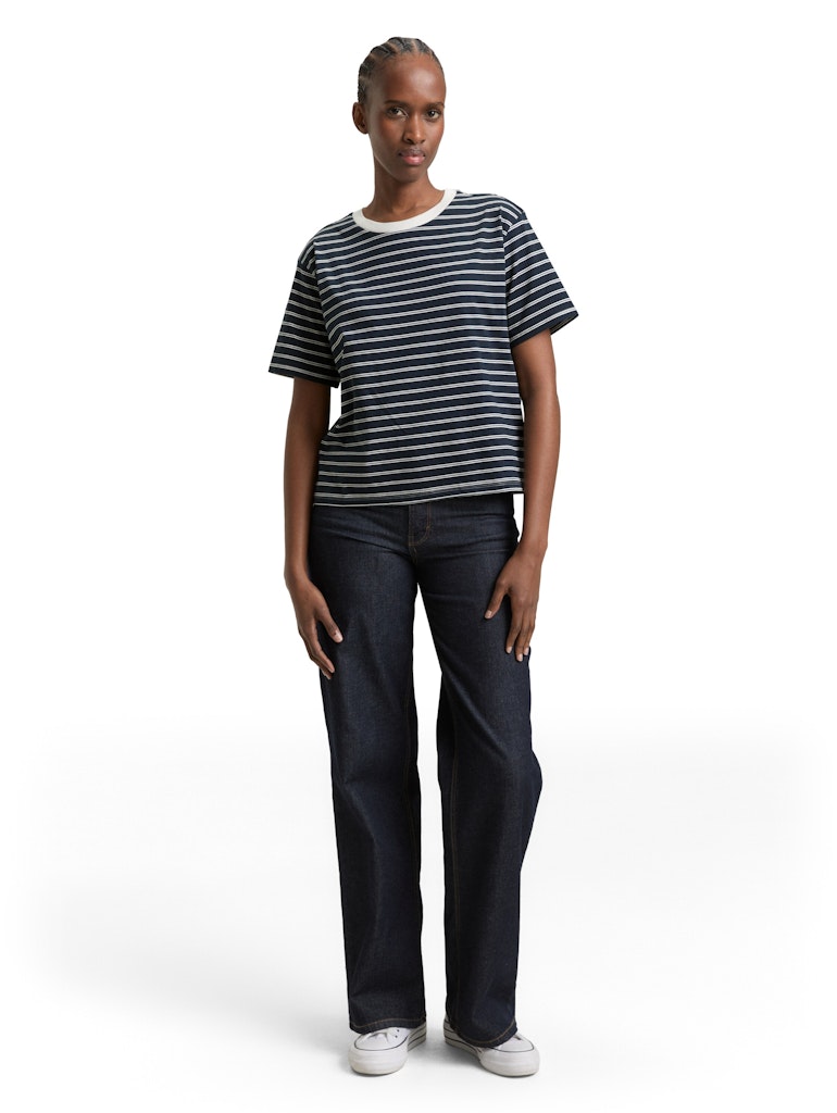 Tom Tailor denim Damen T-Shirts Navy Irregular