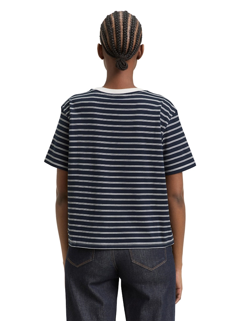 Tom Tailor denim Damen T-Shirts Navy Irregular