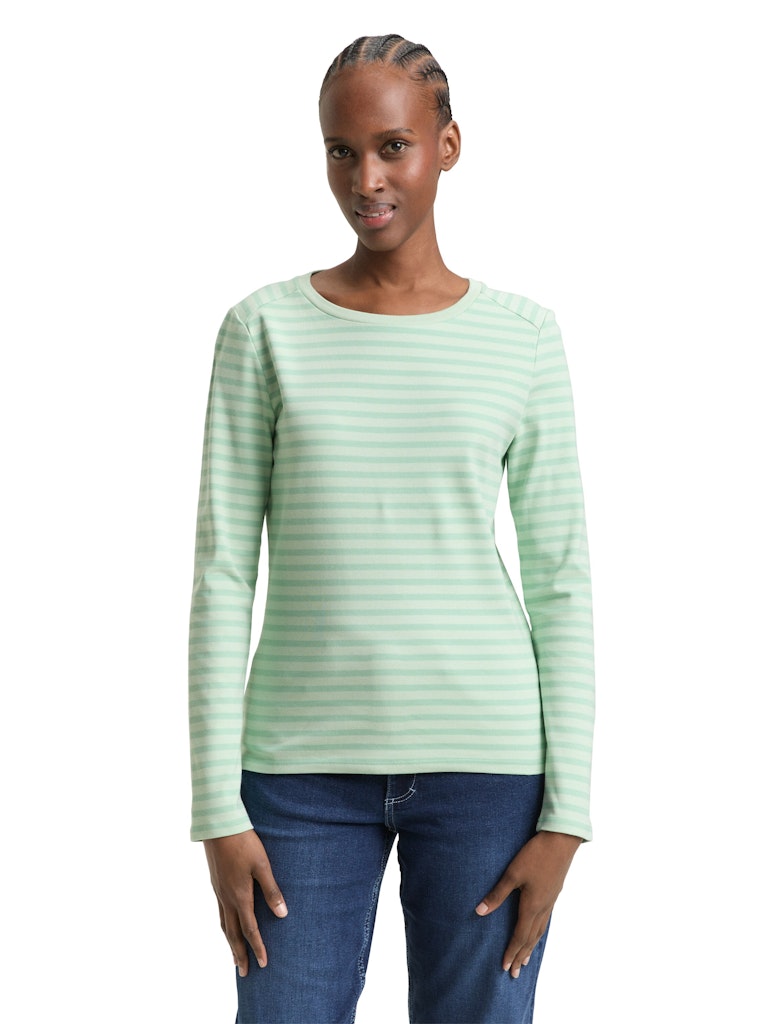 Tom Tailor denim Damen T-Shirts Tonal Matcha Gr