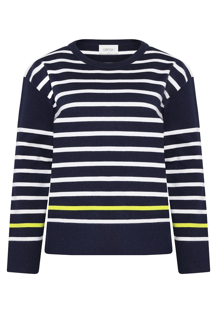 Cartoon Damen Pullover Cream/Blue