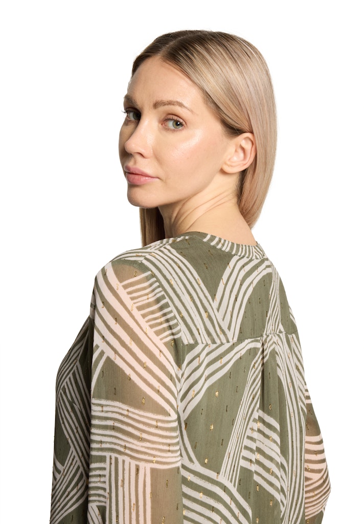 Betty & Co Damen Blusen Khaki/Cream