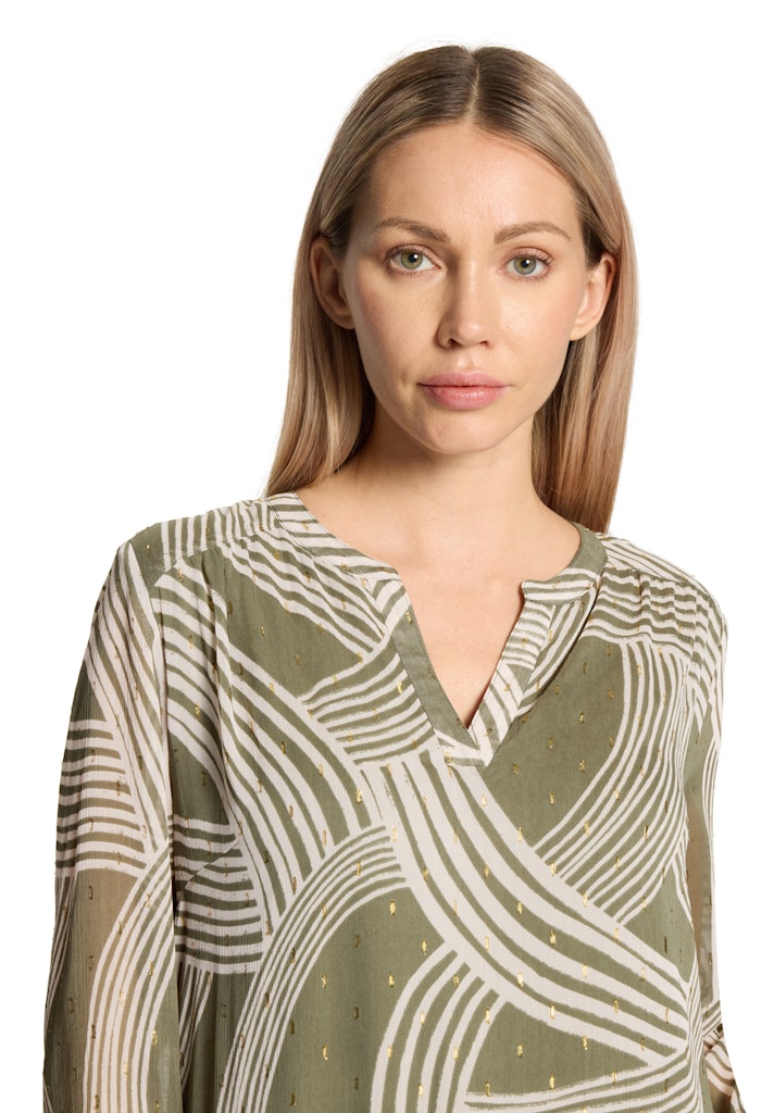 Betty & Co Damen Blusen Khaki/Cream