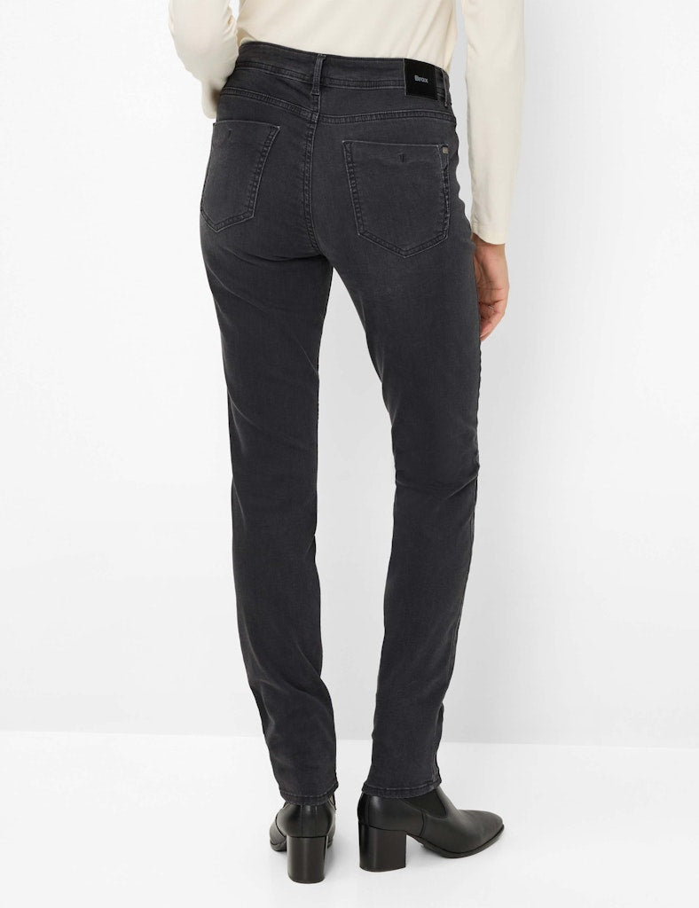 Brax Damen Jeans Used Dark Grey