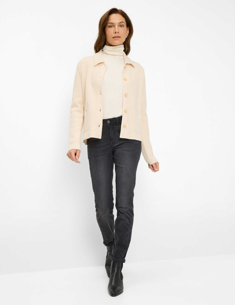 Brax Damen Jeans Used Dark Grey