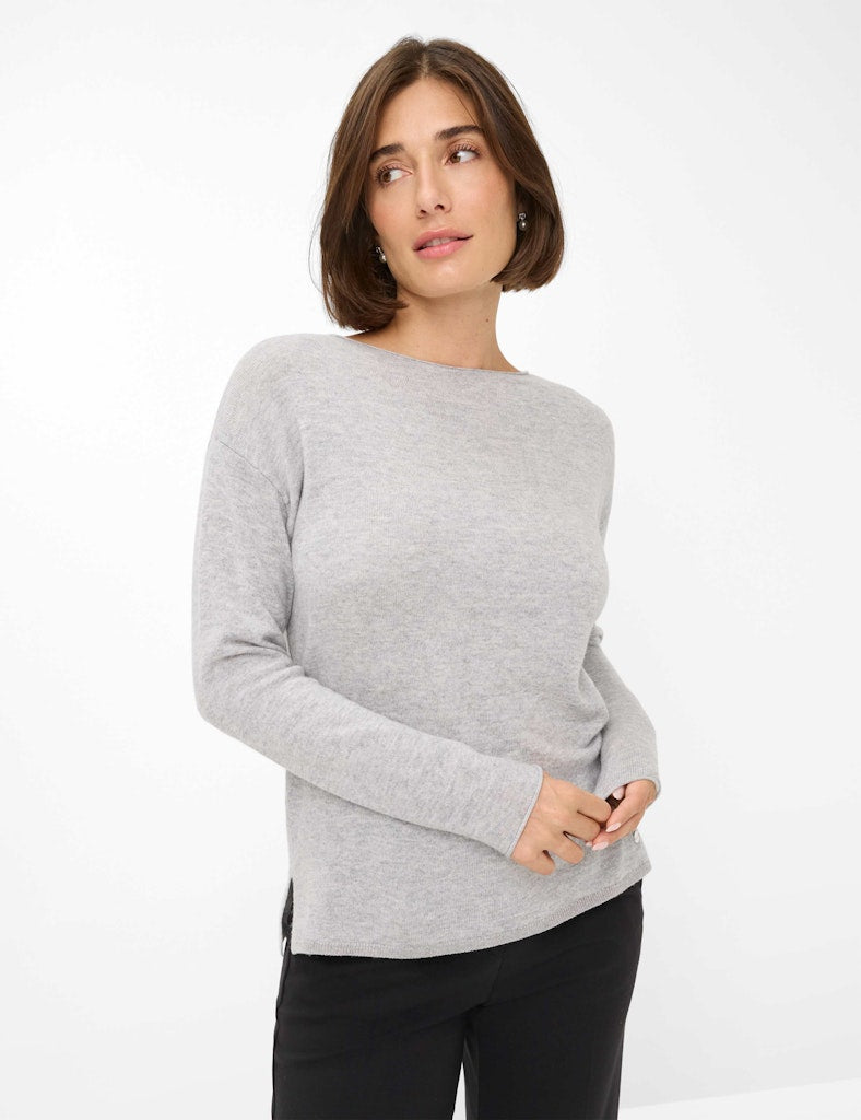 Brax Damen Pullover Cozy Grey