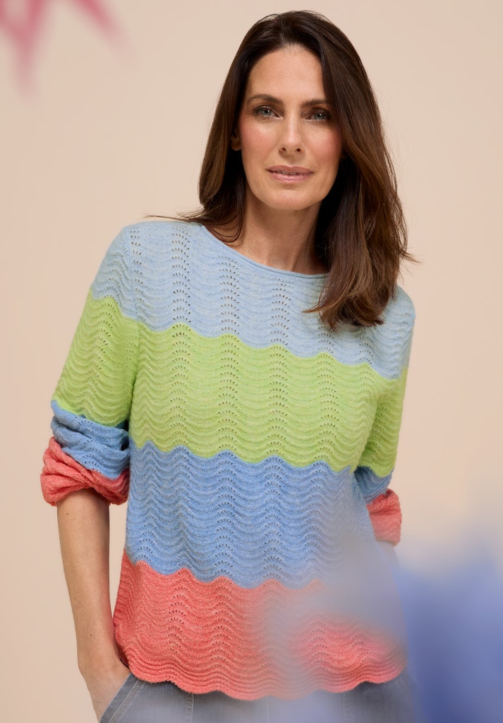 Bianca Damen Pullover Blue Mix