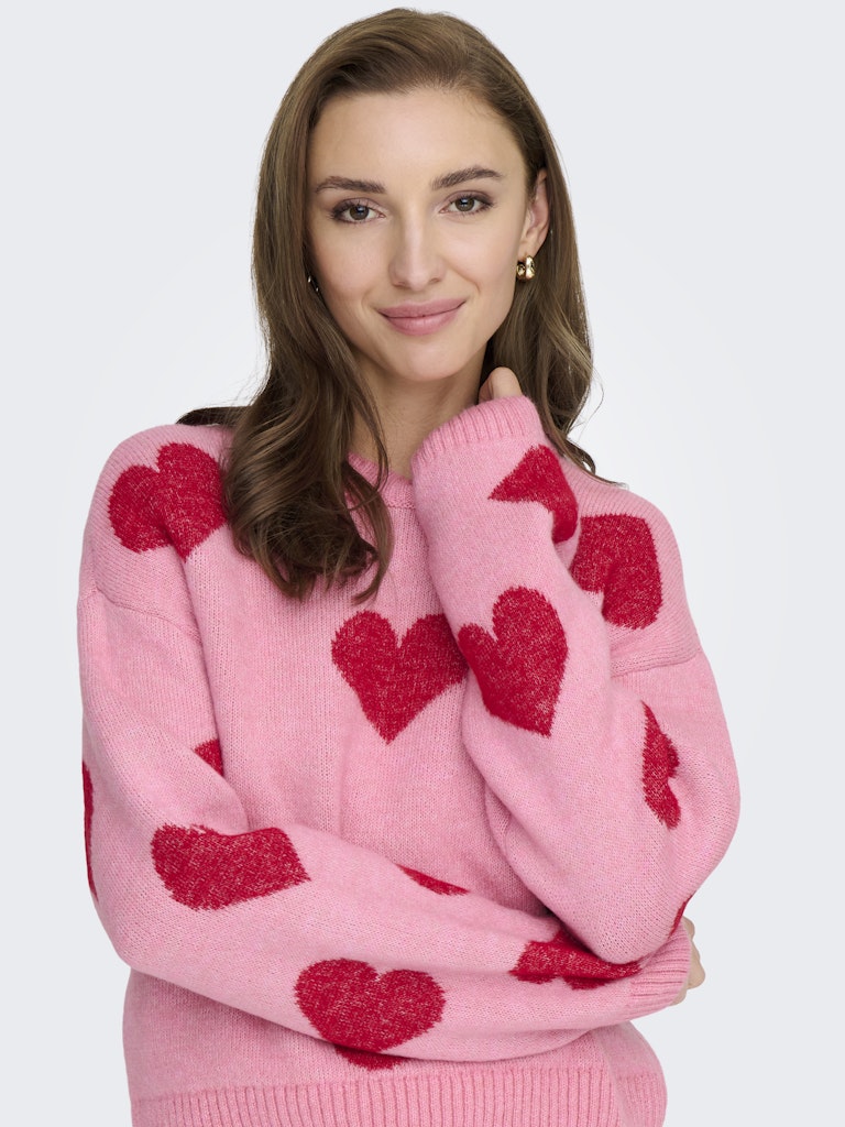 Only Damen Pullover Wild Rose/Salsa