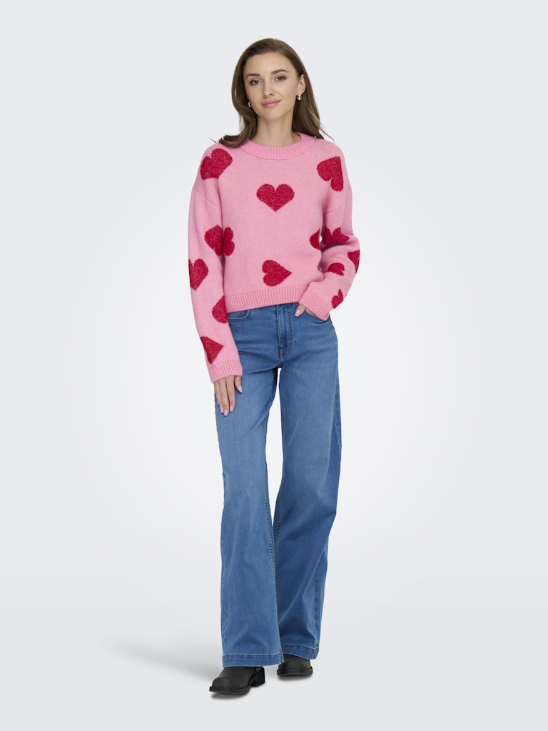 Only Damen Pullover Wild Rose/Salsa