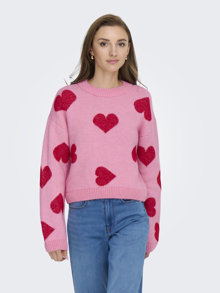 Only Damen Pullover Wild Rose/Salsa