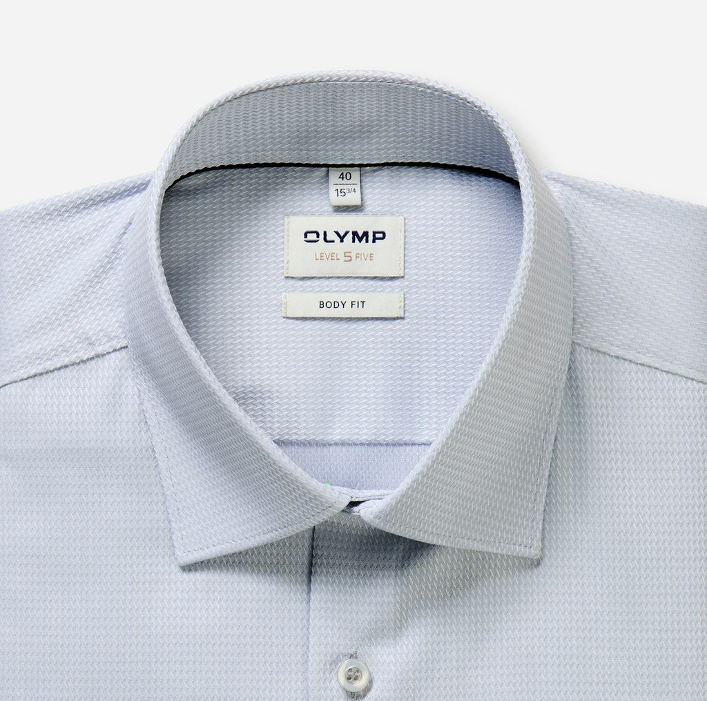 Olymp Herren Hemden lang  Silbergrau