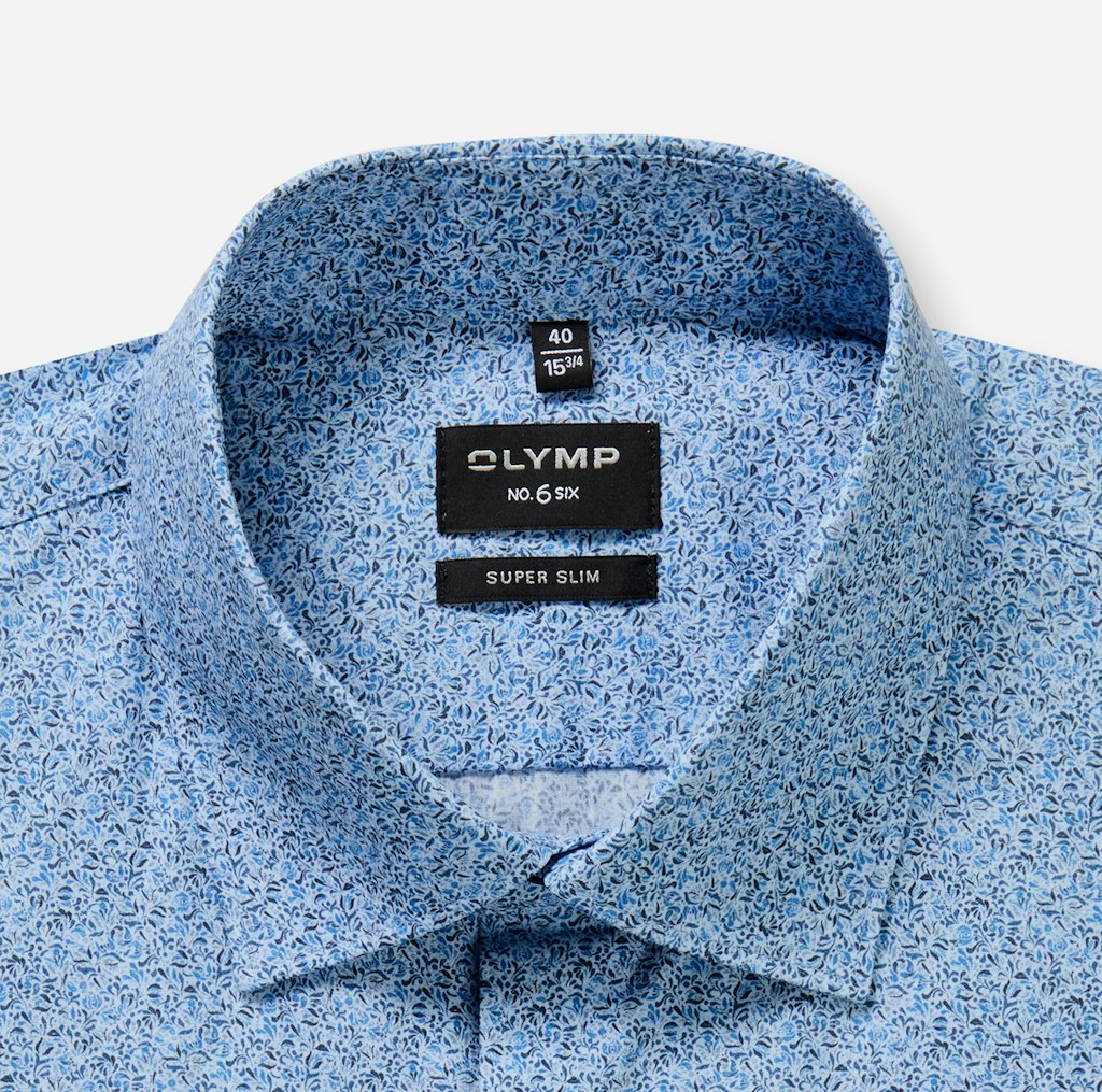 Olymp Herren Hemden lang  Bleu