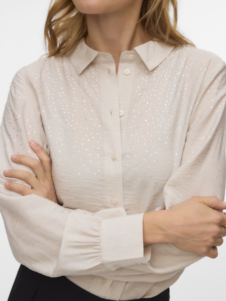 Vero Moda Damen Blusen Pumice Stone/Si