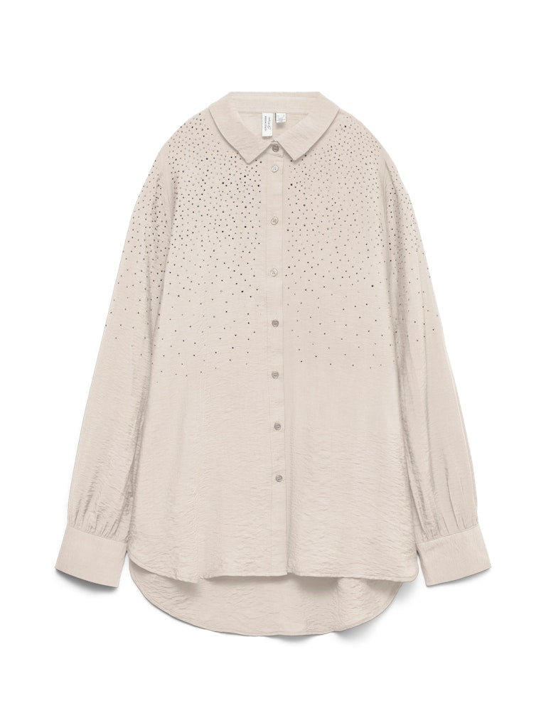 Vero Moda Damen Blusen Pumice Stone/Si