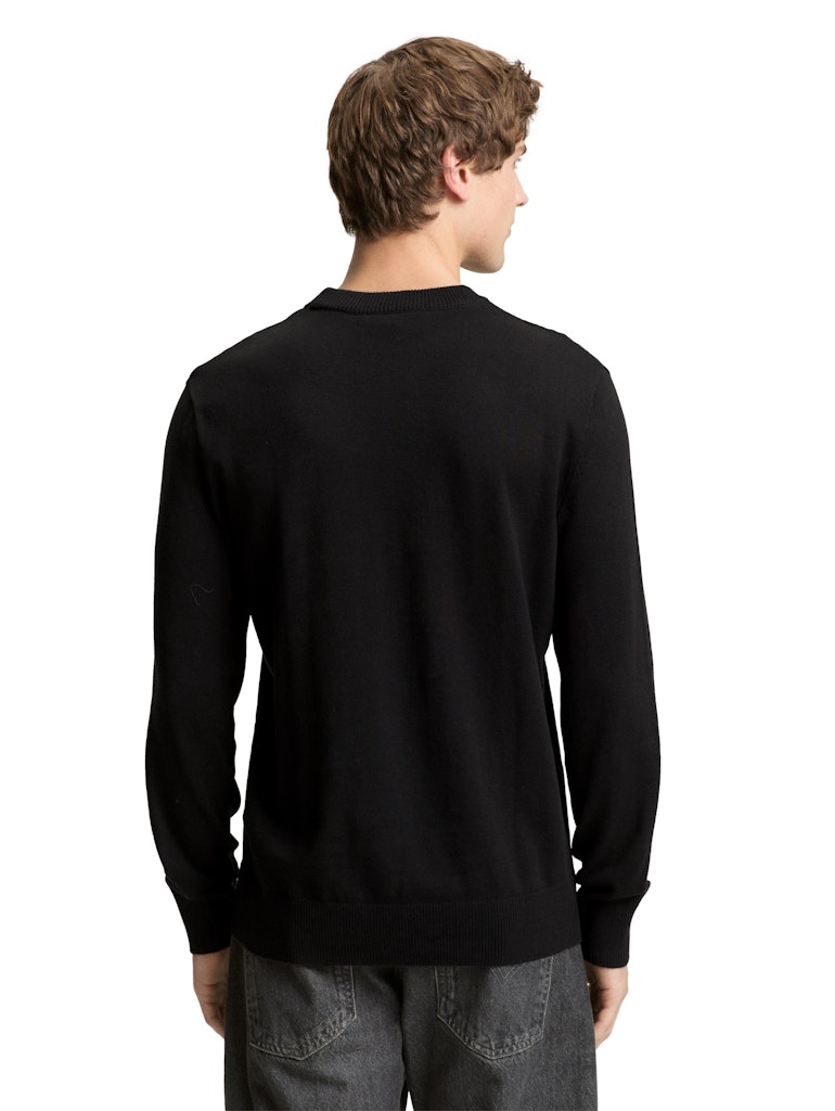 Tom Tailor denim Herren Pullover Black