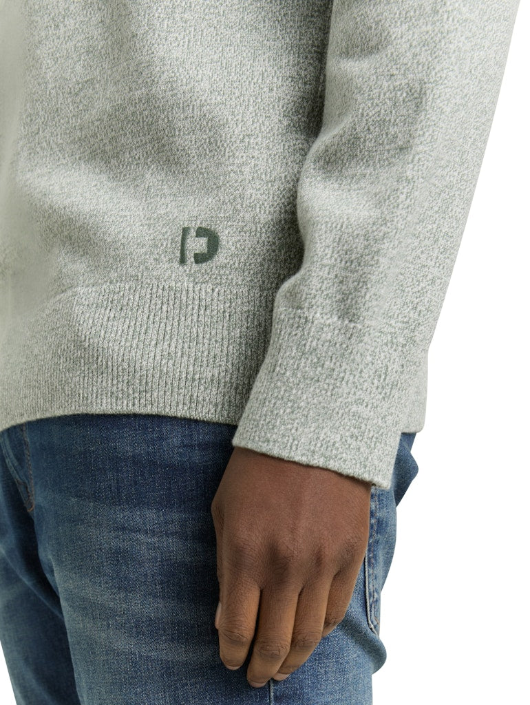 Tom Tailor denim Herren Pullover Olive White Mou