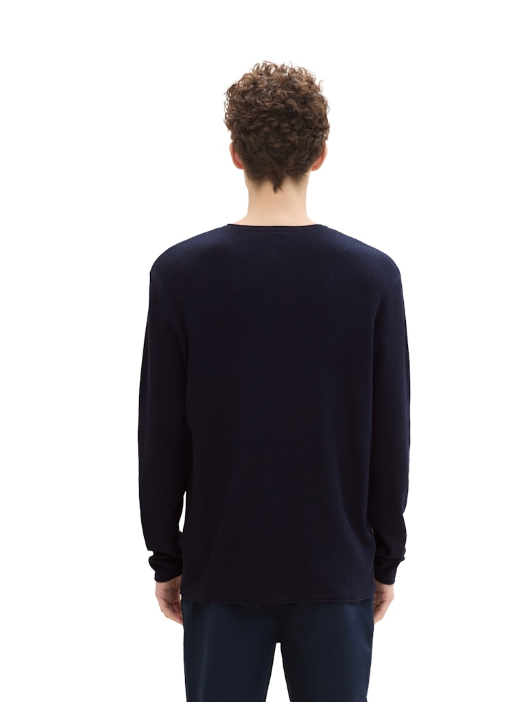 Tom Tailor denim Herren Pullover Sky Captain Blu
