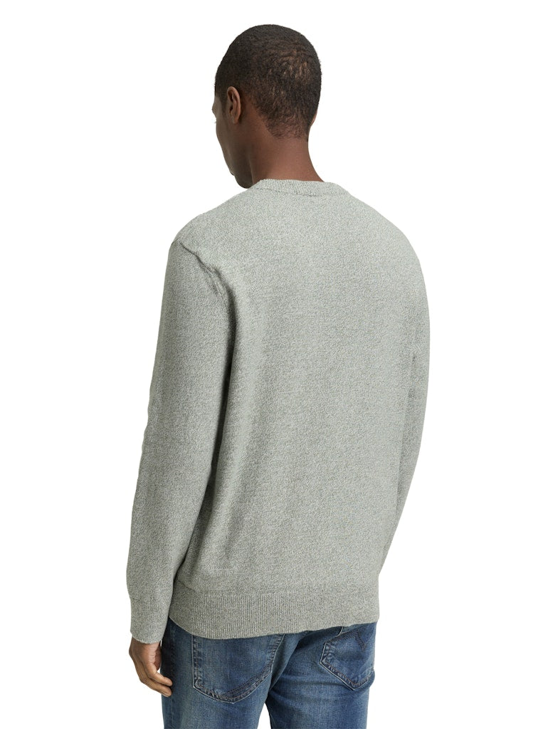 Tom Tailor denim Herren Pullover Olive White Mou