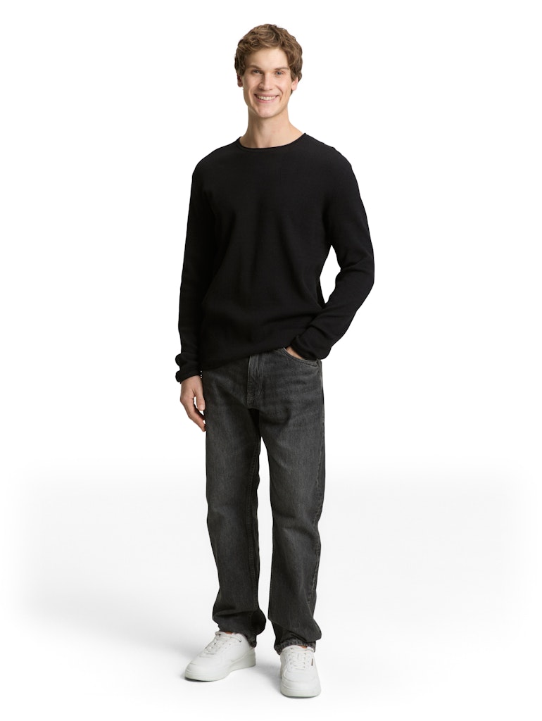 Tom Tailor denim Herren Pullover Black