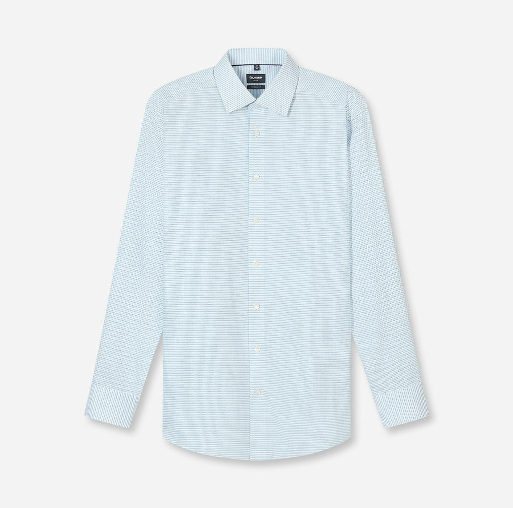 Olymp Herren Hemden lang  Bleu