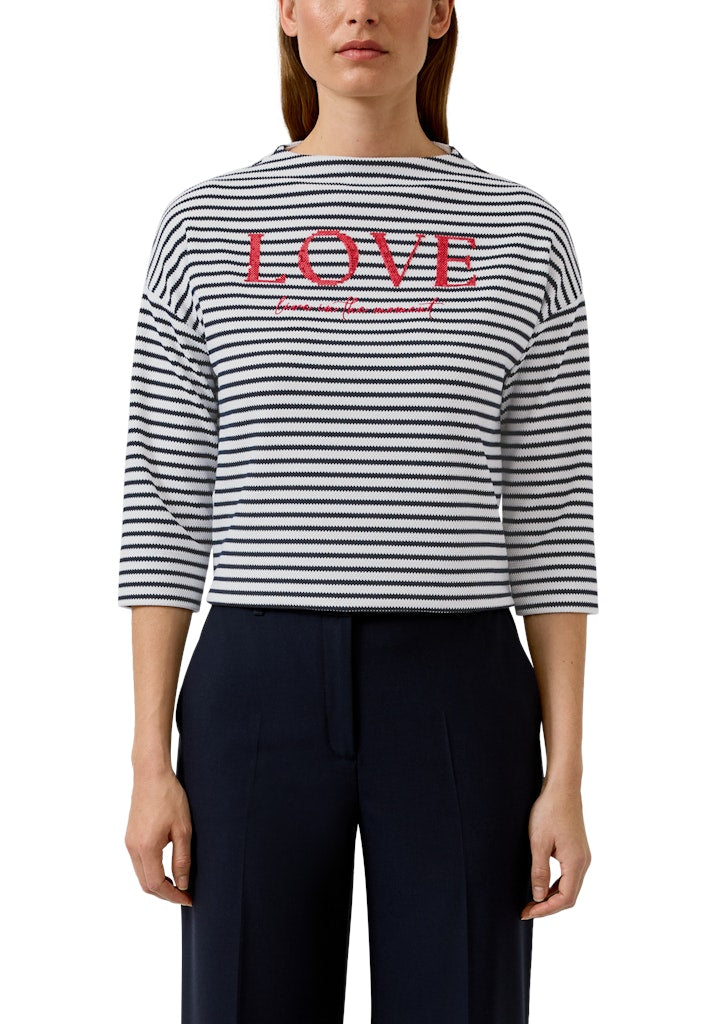 S. Oliver black Damen Sweatshirts White