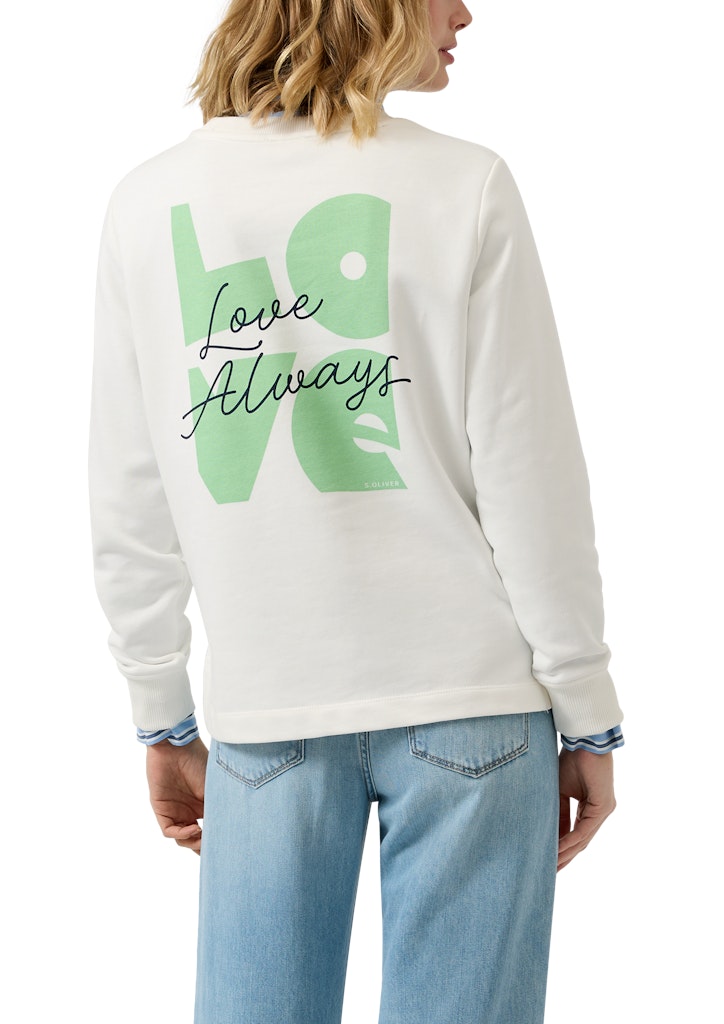 S. Oliver red Damen Sweatshirts White