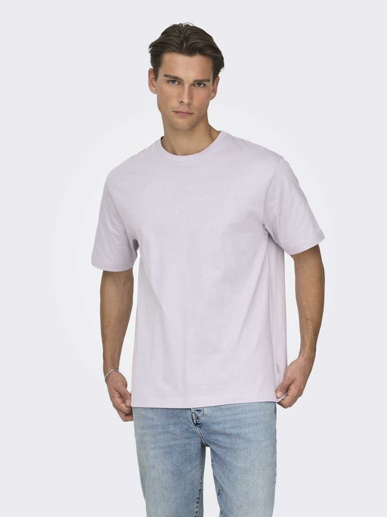 Only & Sons Herren T-Shirts kurz Misty Lilac