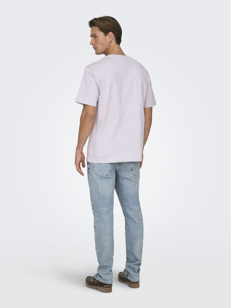 Only & Sons Herren T-Shirts kurz Misty Lilac