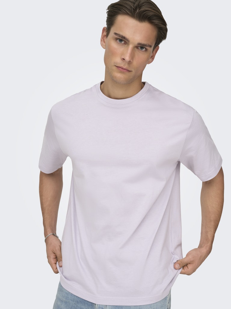 Only & Sons Herren T-Shirts kurz Misty Lilac