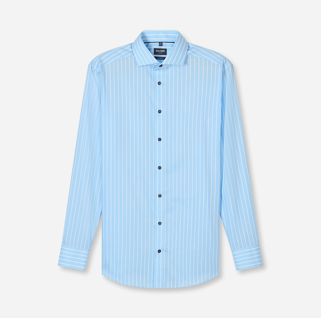 Olymp Herren Hemden lang  Bleu