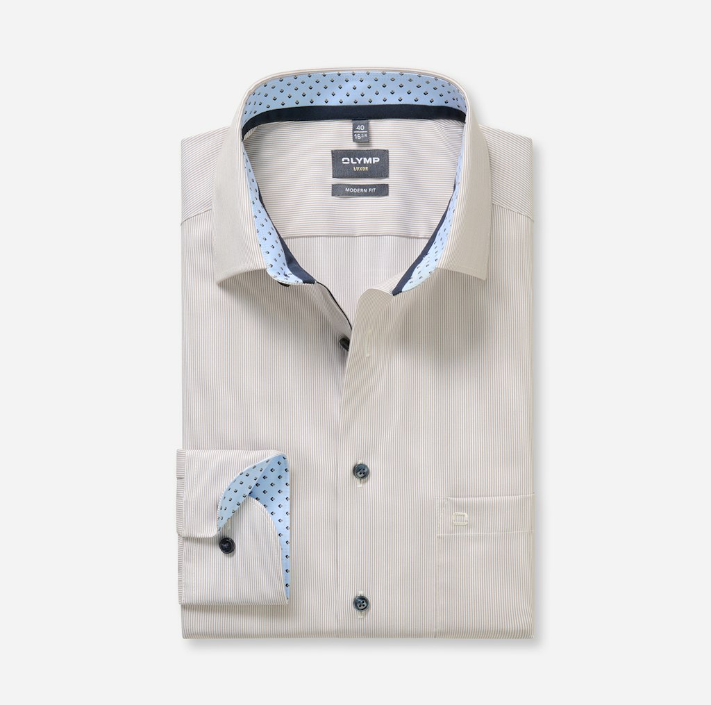 Olymp Herren Hemden lang  Nougat