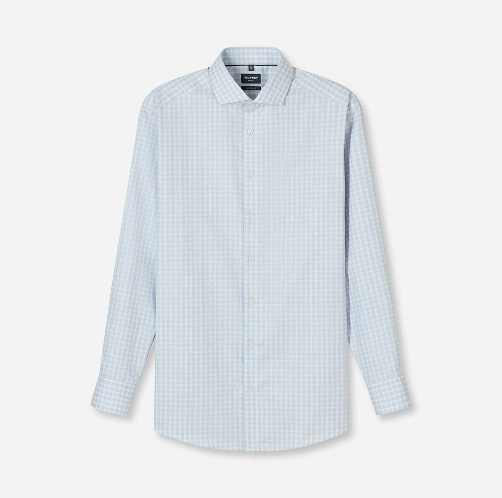 Olymp Herren Hemden lang  Silbergrau