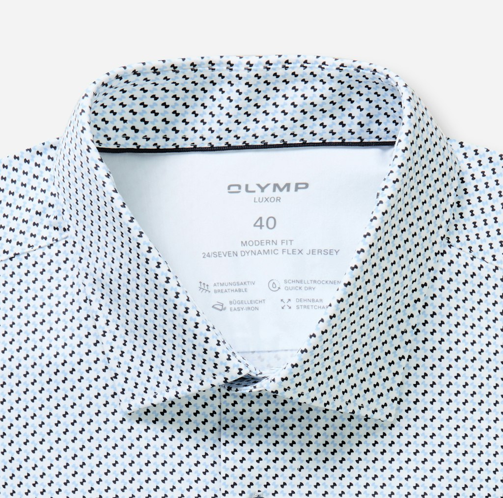 Olymp Herren Hemden lang  Bleu