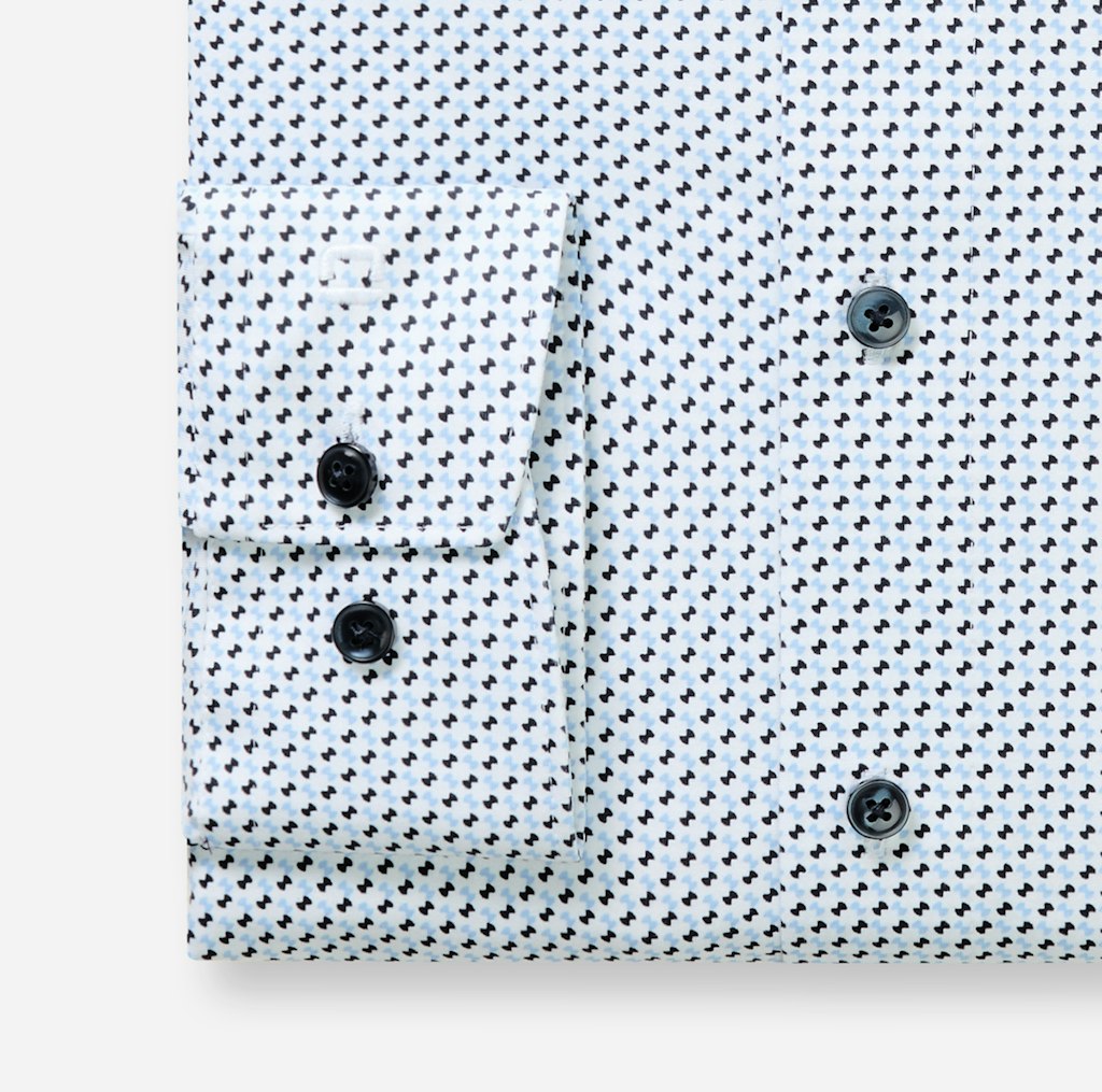 Olymp Herren Hemden lang  Bleu