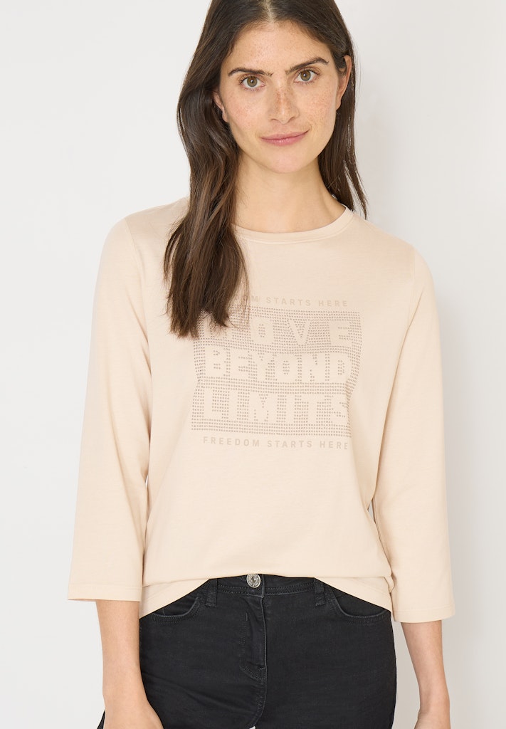 Cecil Damen T-Shirts Pearl Bei