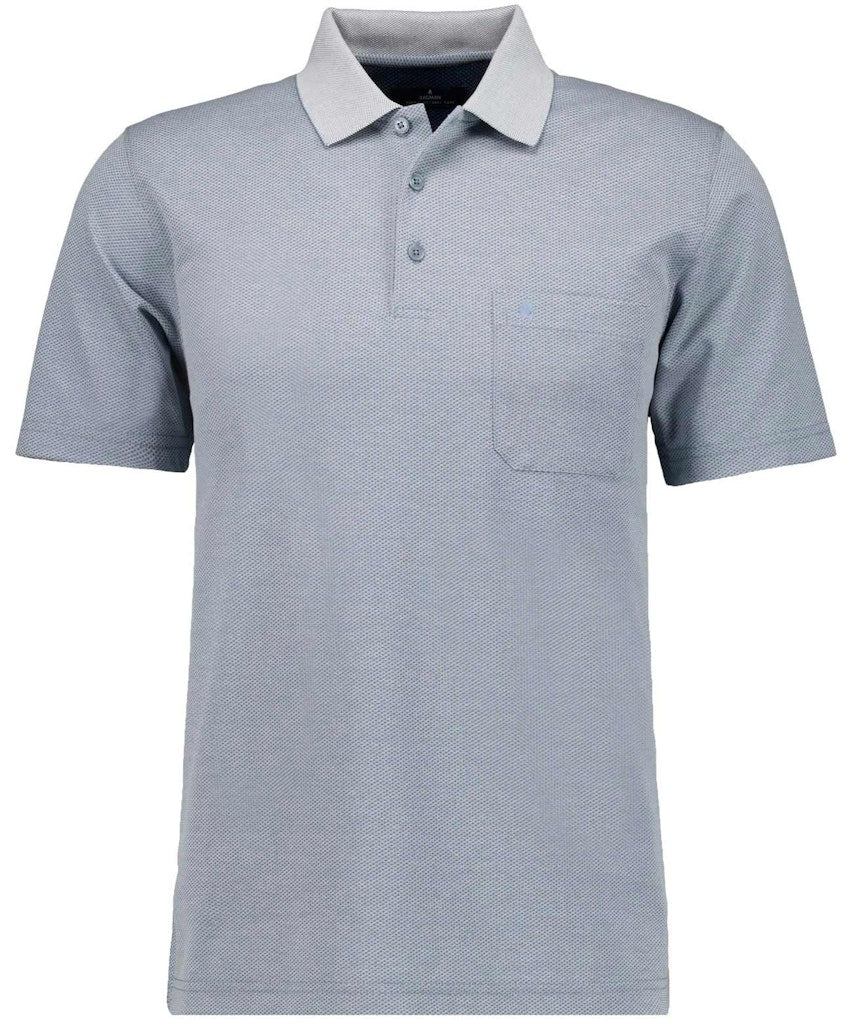 Ragman Herren Polo-Shirts  Hellblau